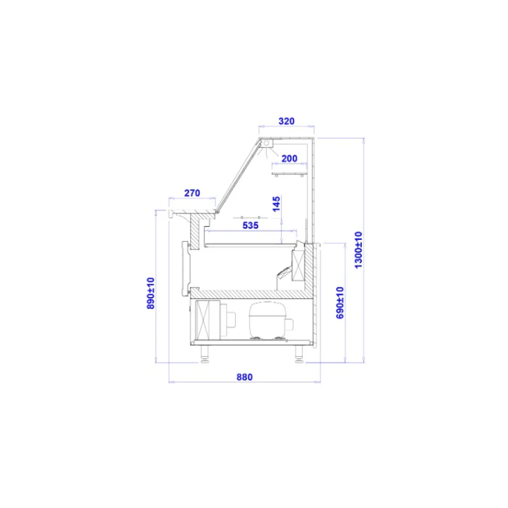 Saladette counter IGLOO GLP110EX