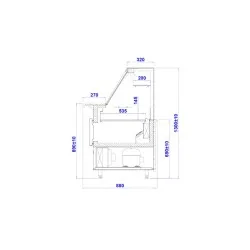 Saladette counter IGLOO GLP110EX