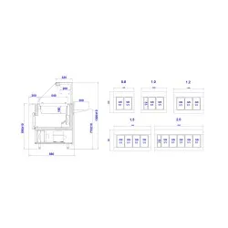 Saladette counter IGLOO GLP100