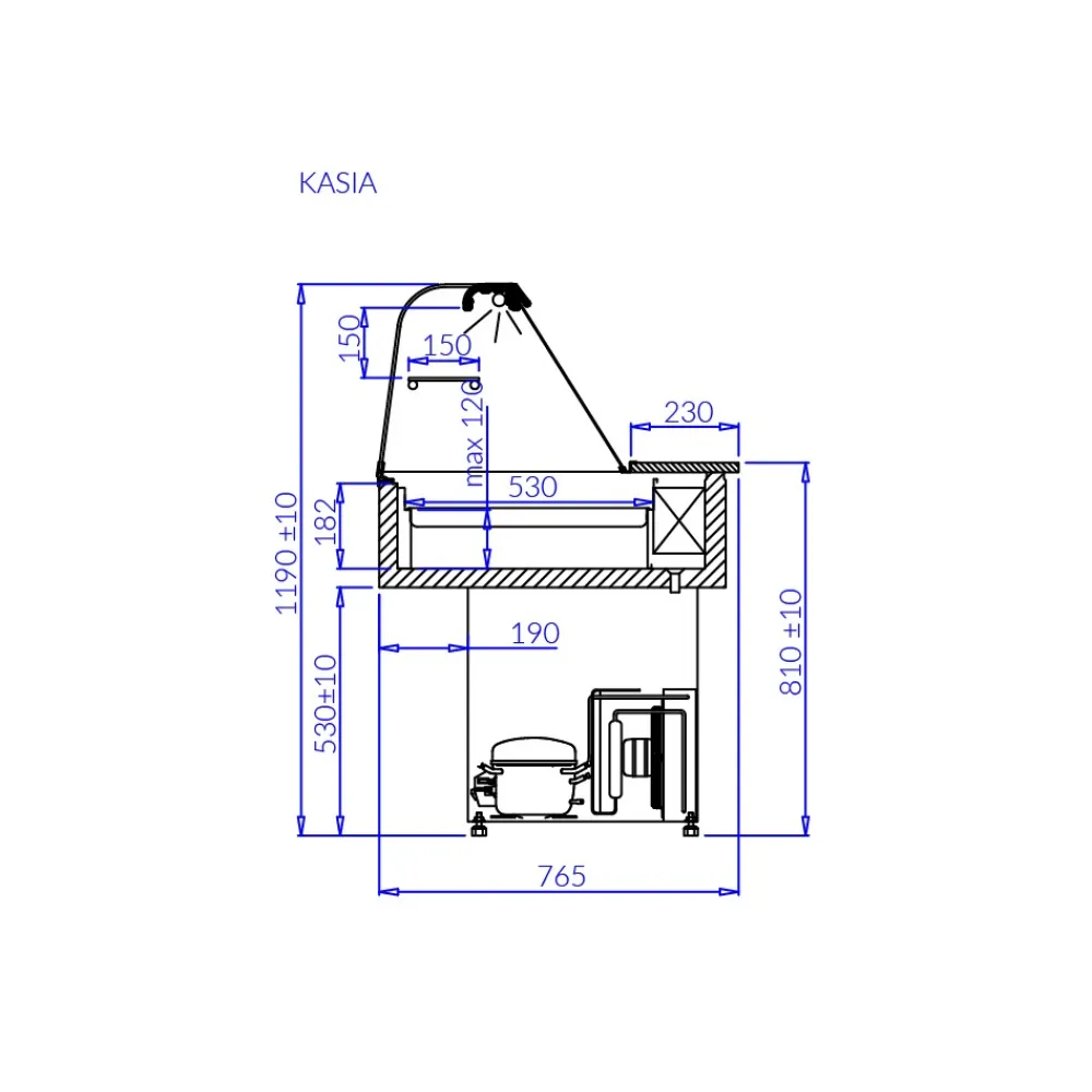 Saladette counter IGLOO KA101TS