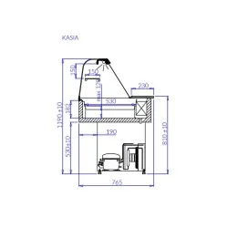 Saladette counter IGLOO KA100TS