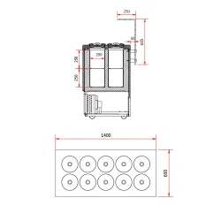 Ice Cream Display Cabinet IGLOO GT201
