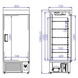 Upright freezer IGLOO JO100.P/M