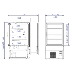 Pastry Display Cabinet IGLOO INN140.140