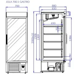 Refrigerated Display Cabinet IGLOO JO100.1/GASTRO