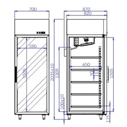Refrigerated Display Cabinet IGLOO JO100.1/AG/GASTRO