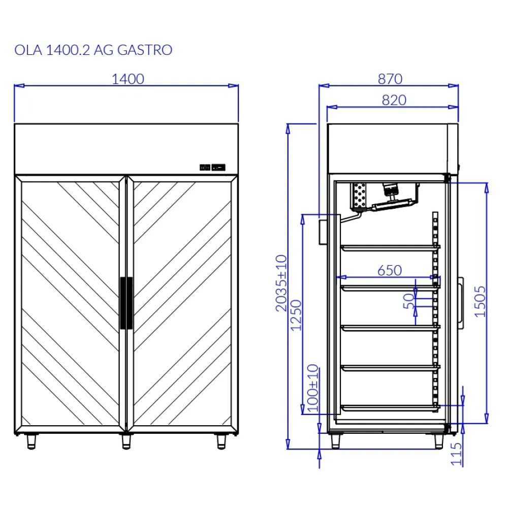 Refrigerated Display Cabinet IGLOO OL100.2/AG/GASTRO