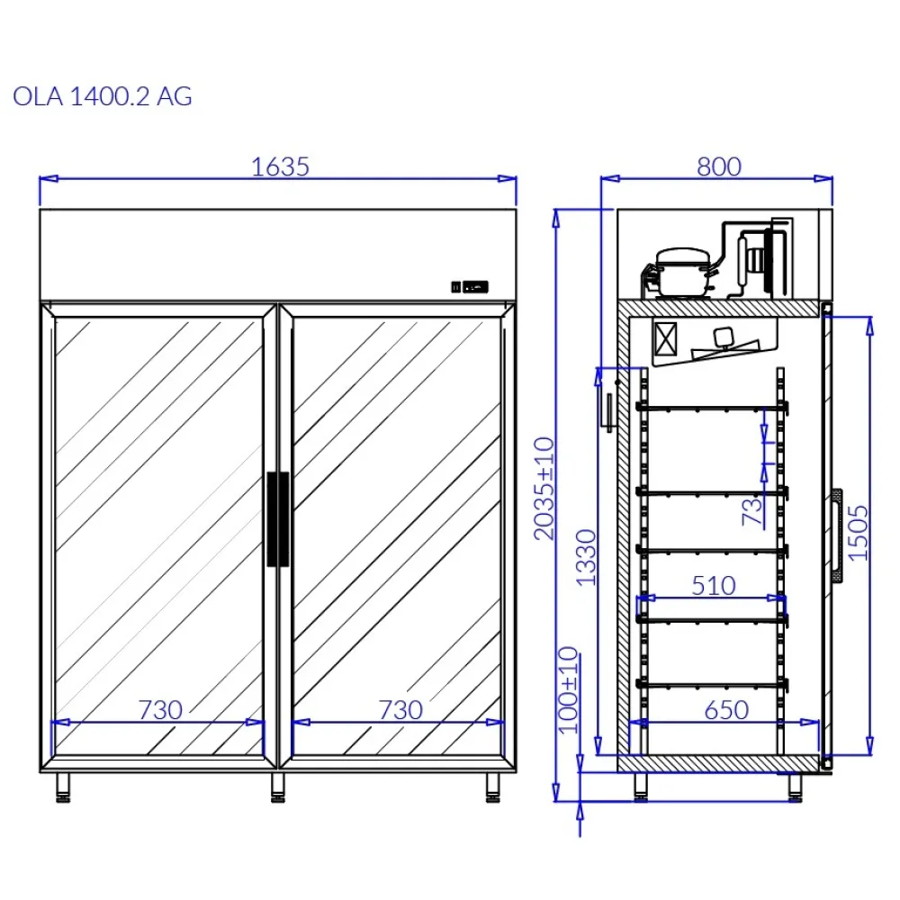 Refrigerated Display Cabinet IGLOO OL100.2/AG