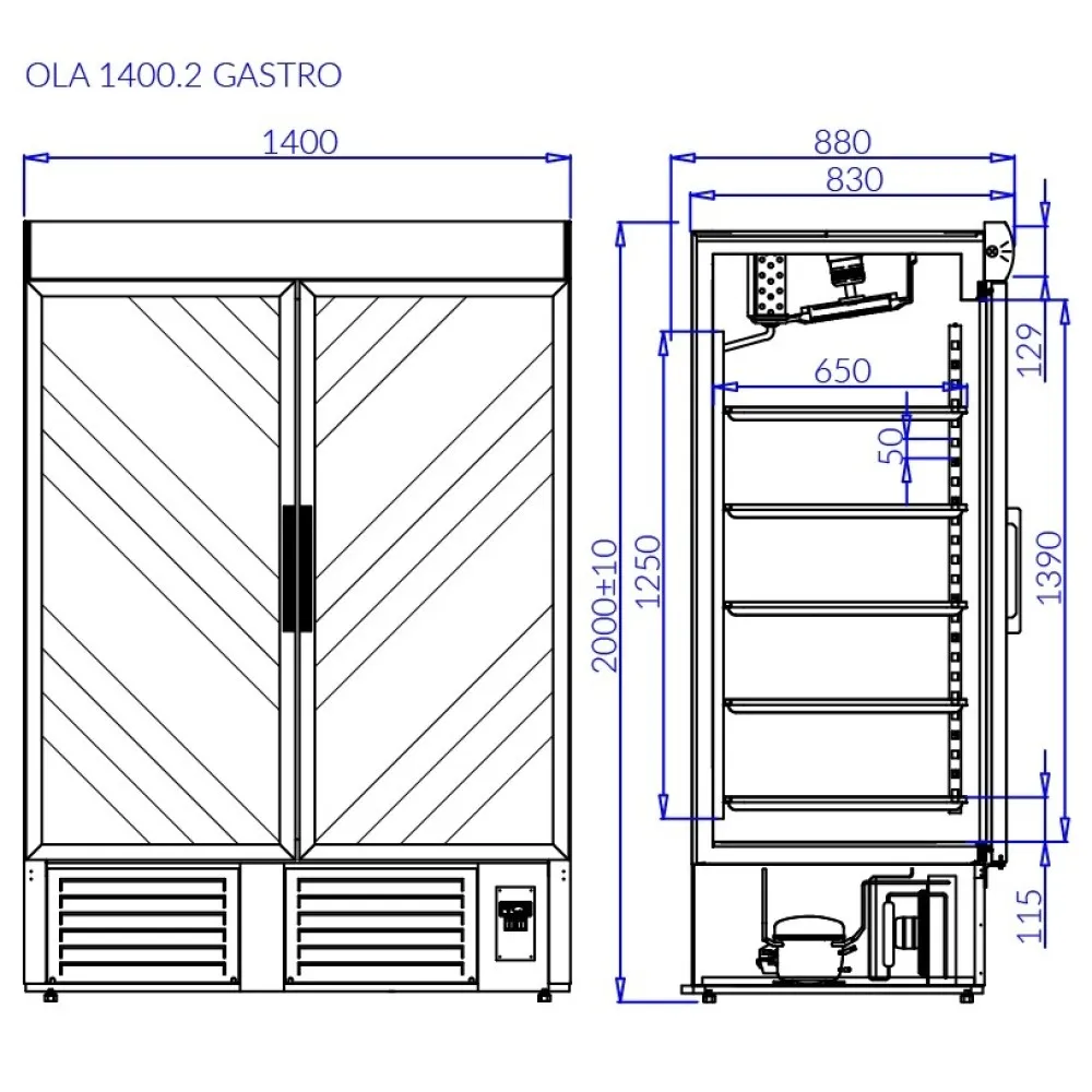 Refrigerated Display Cabinet IGLOO OL100.2/GASTRO
