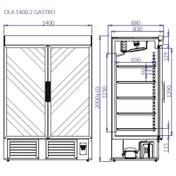 Refrigerated Display Cabinet IGLOO OL100.2/GASTRO