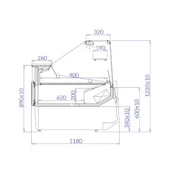 Meat display cabinet IGLOO BA220WG-c
