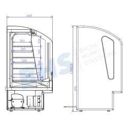 Countertop display cabinet IGLOO MX100