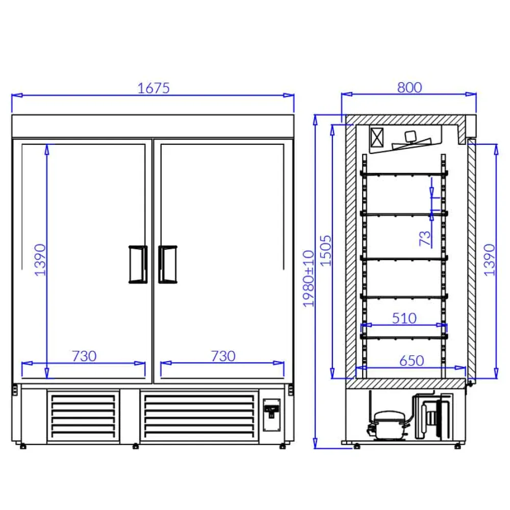 Upright freezer IGLOO OL100.P/M