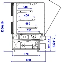 Pastry Display Cabinet IGLOO PSTS60W