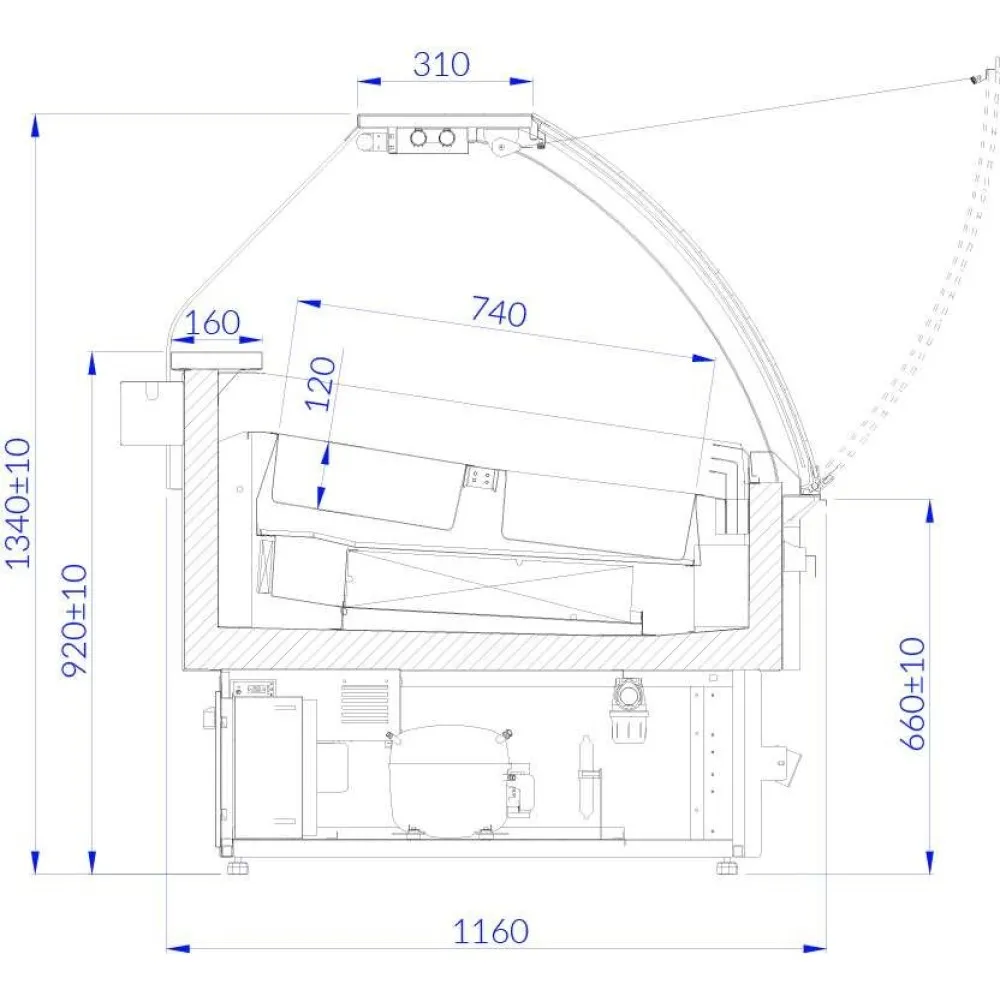 Ice Cream Display Cabinet IGLOO ADRIA-ICE1.25