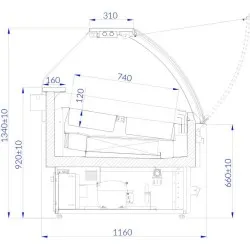 Ice Cream Display Cabinet IGLOO ADRIA-ICE1.25