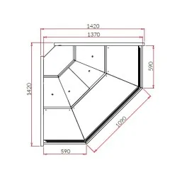 Meat display cabinet IGLOO SA295WG-NZ90-c
