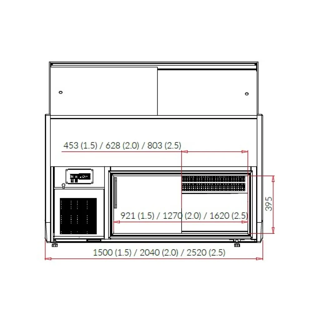 Fish and seafood display case IGLOO SU102-c
