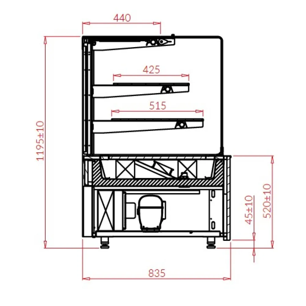 Pastry Display Cabinet IGLOO GC102.2-c