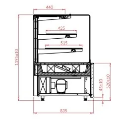 Pastry Display Cabinet IGLOO GC103.2-c