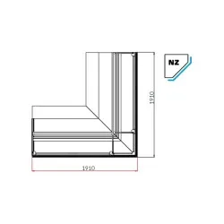 Fish and seafood display case IGLOO SU105-c