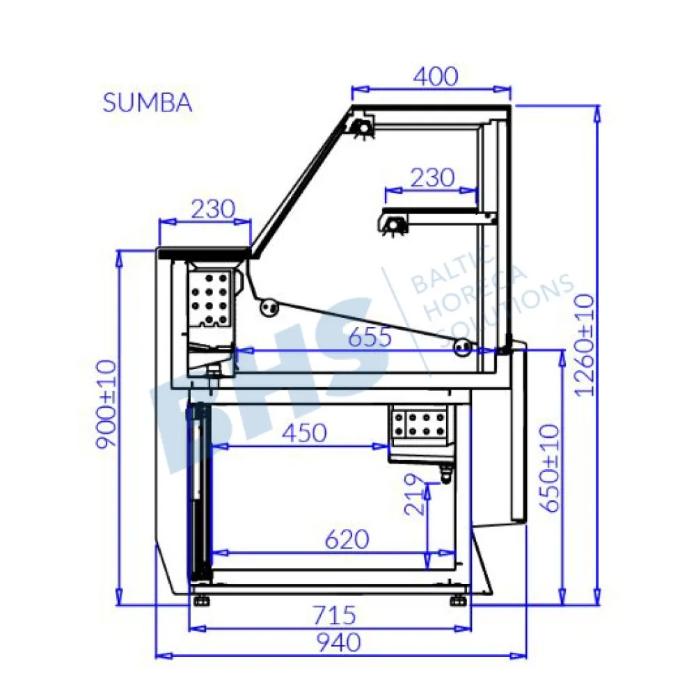 Fish and seafood display case IGLOO SU102-c