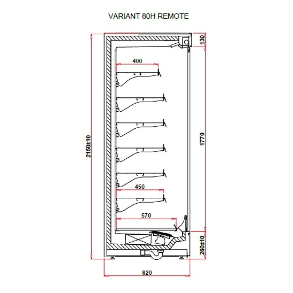 Display case IGLOO VT100.800H-c