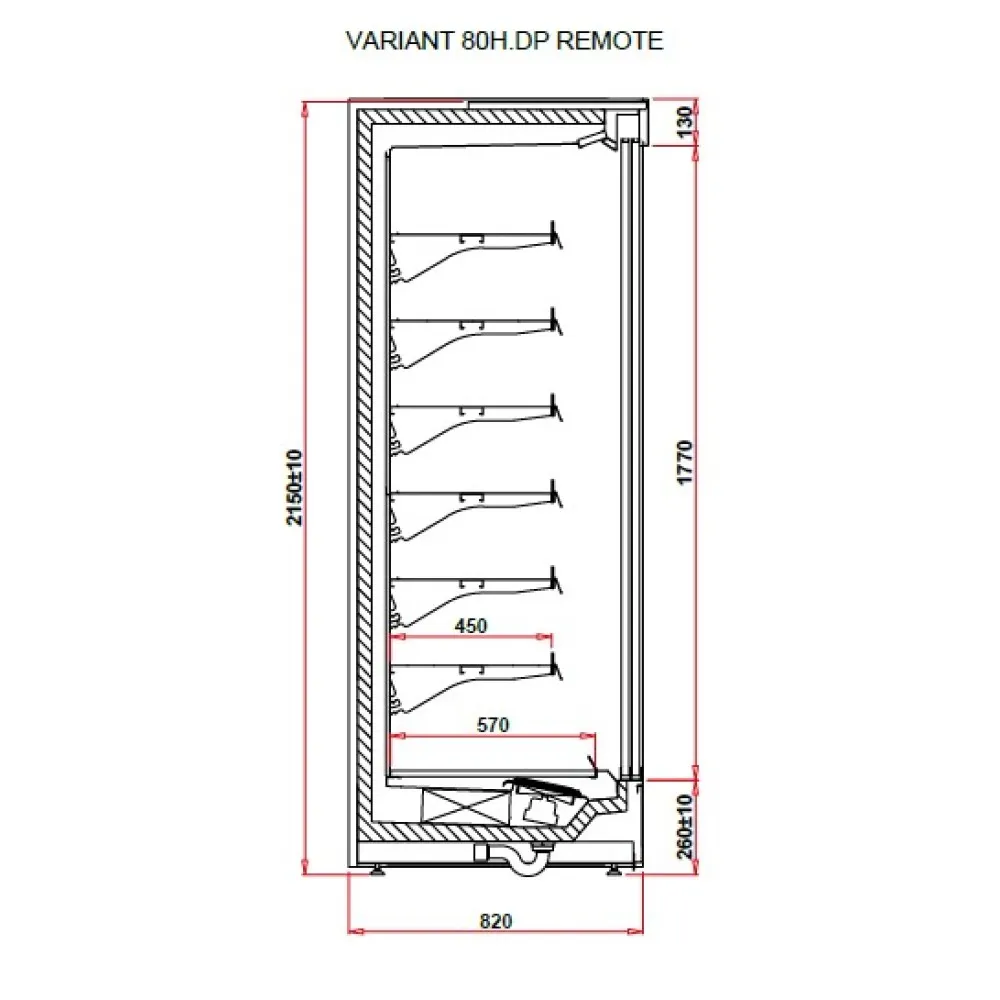 Display case IGLOO VT100.800H-c