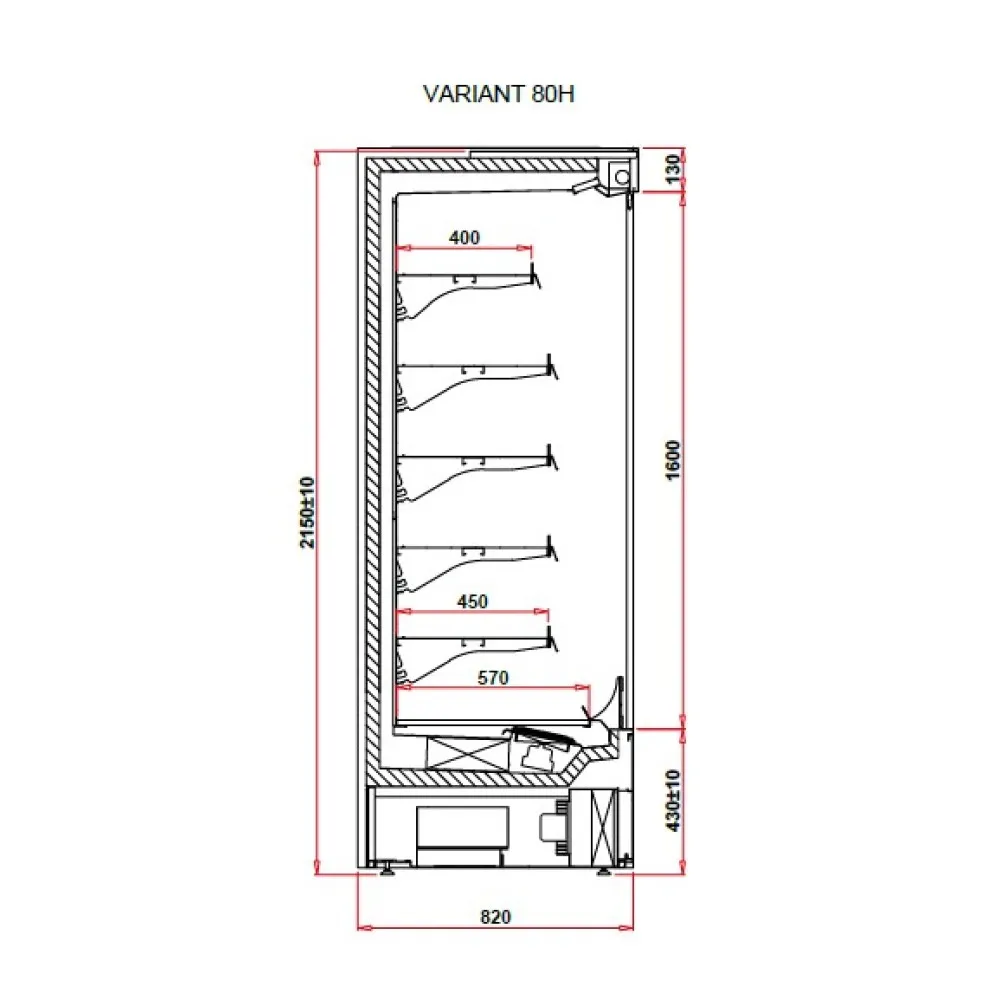 Display case IGLOO VT100.800H