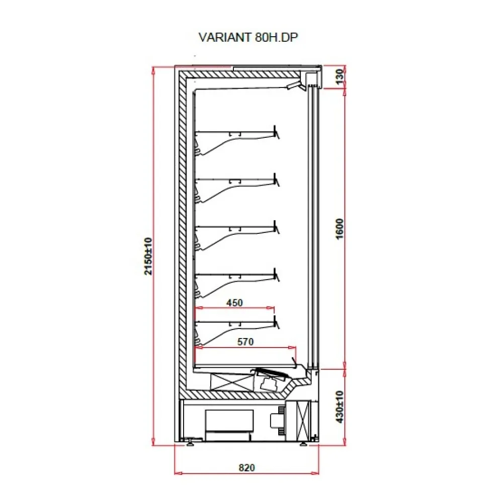 Display case IGLOO VT100.800H