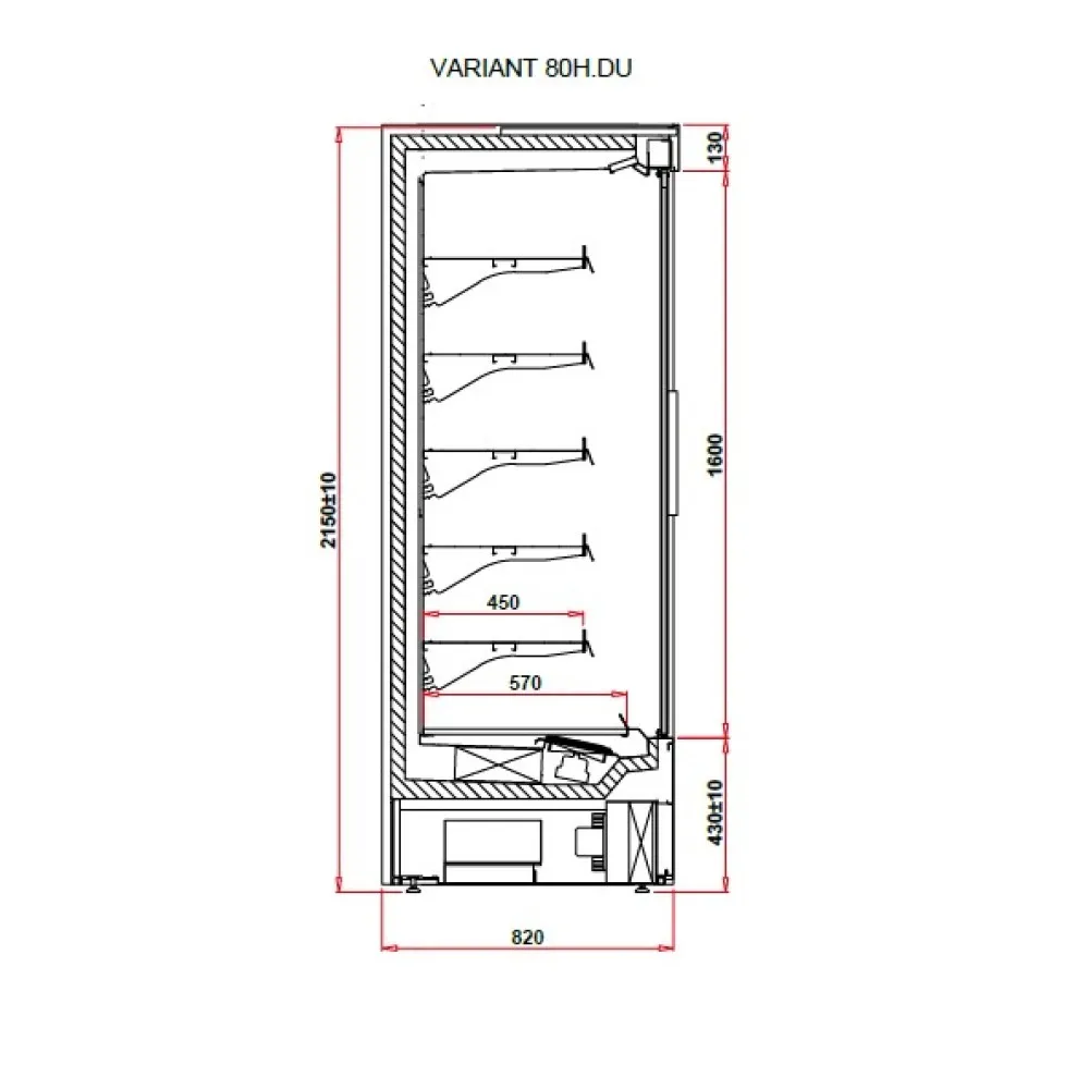Display case IGLOO VT100.800H