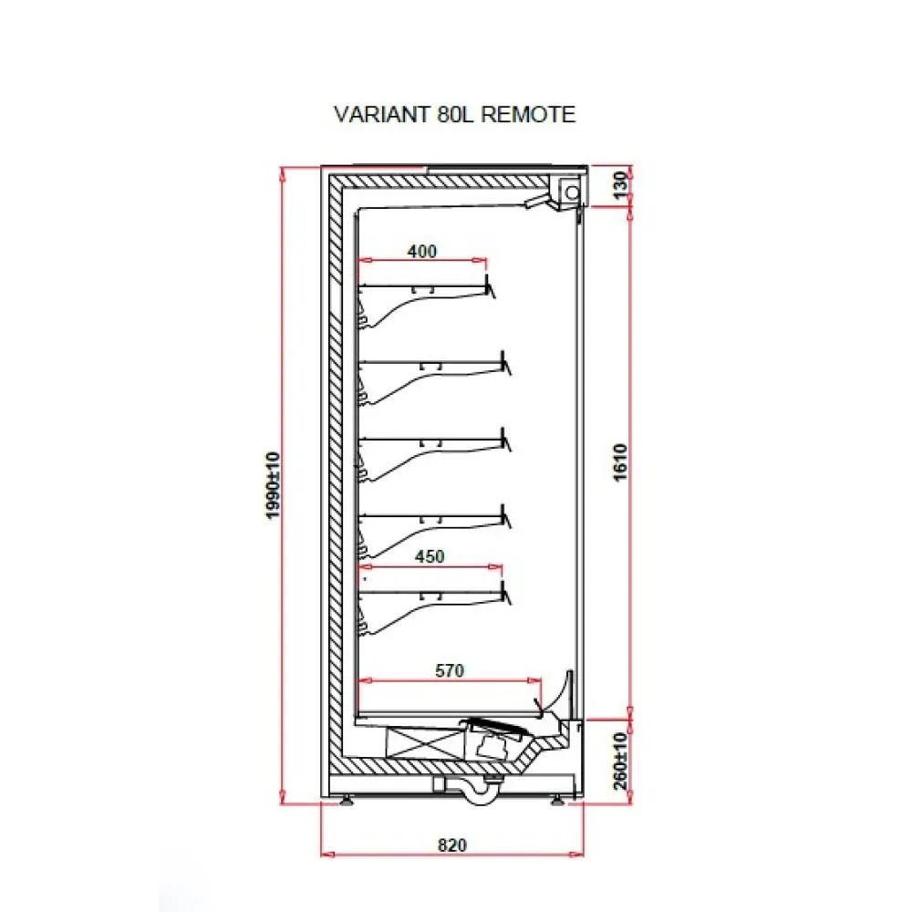 Display case IGLOO VT101.800L-c