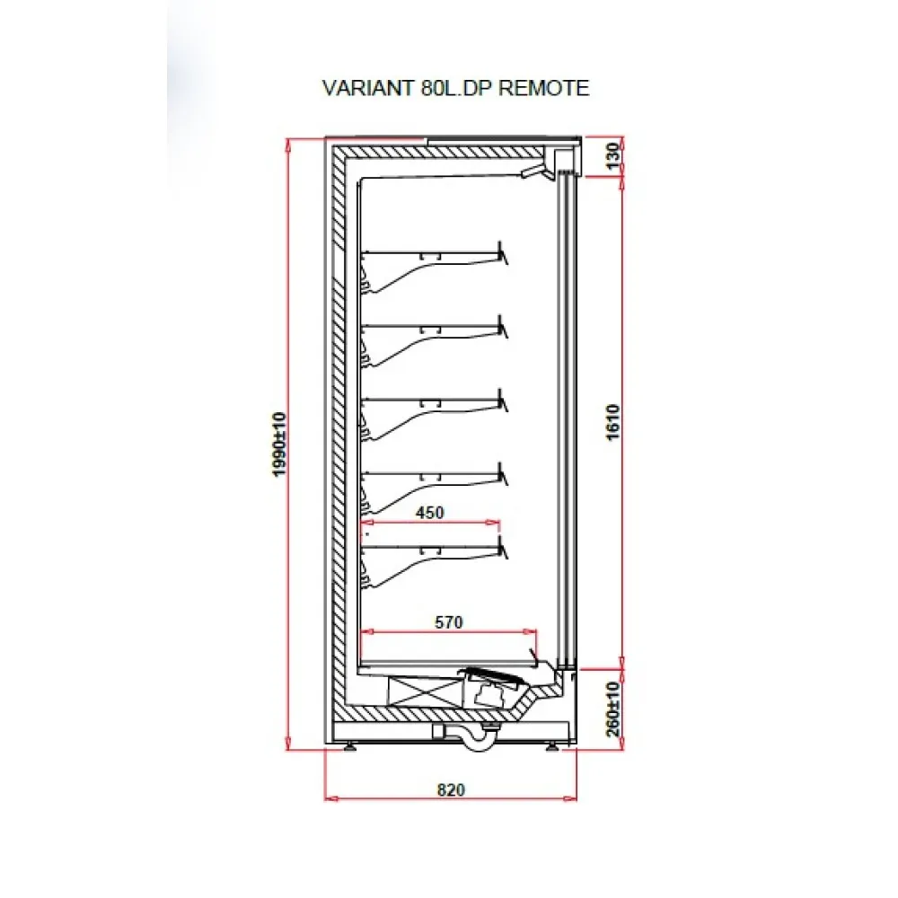 Display case IGLOO VT101.800L-c