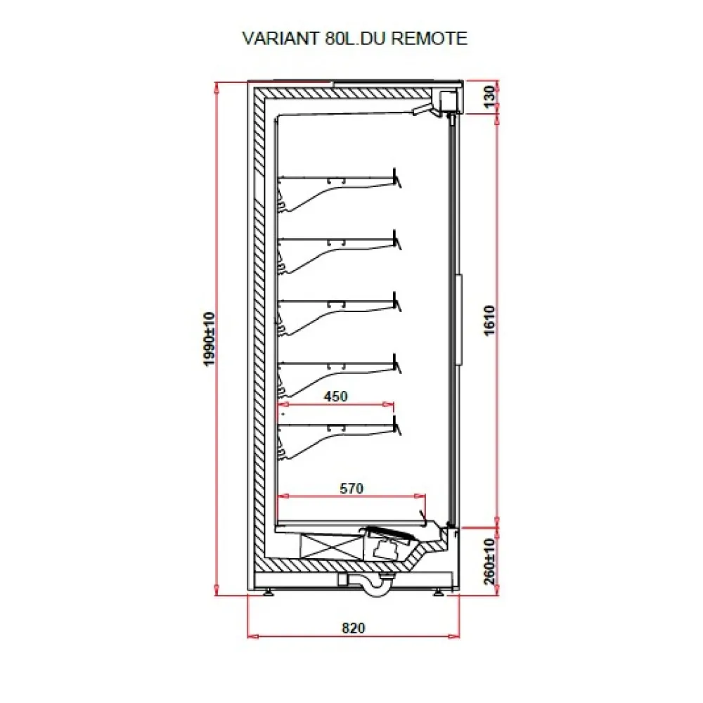 Display case IGLOO VT101.800L-c