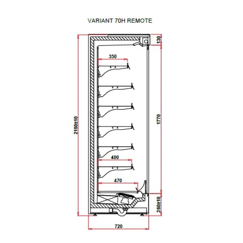 Display case IGLOO VT100.700H-c