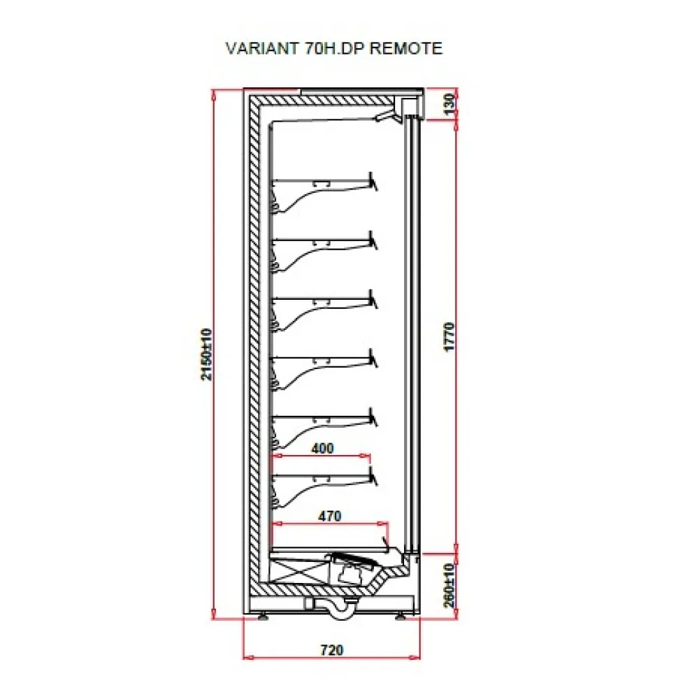 Display case IGLOO VT100.700H-c