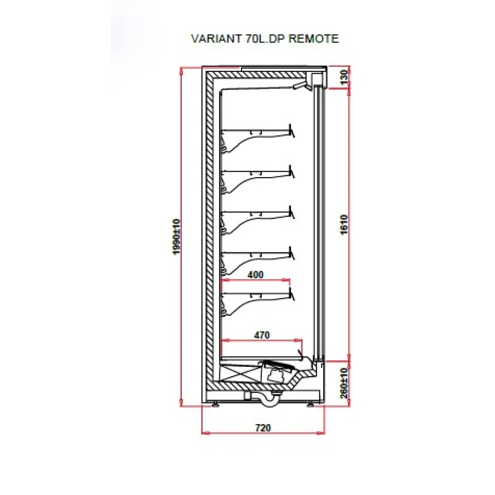 Display case IGLOO VT101.700L-c