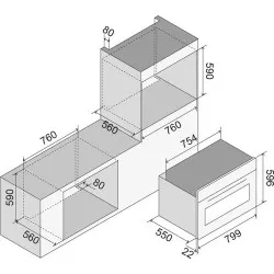 Built-in oven ILVE OV80GT31