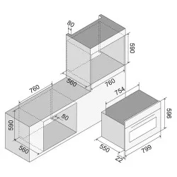 Built-in oven ILVE OV80SLKM3