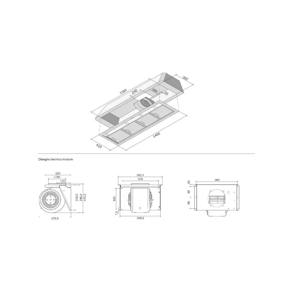 Built-in cooker hood ILVE IAG150