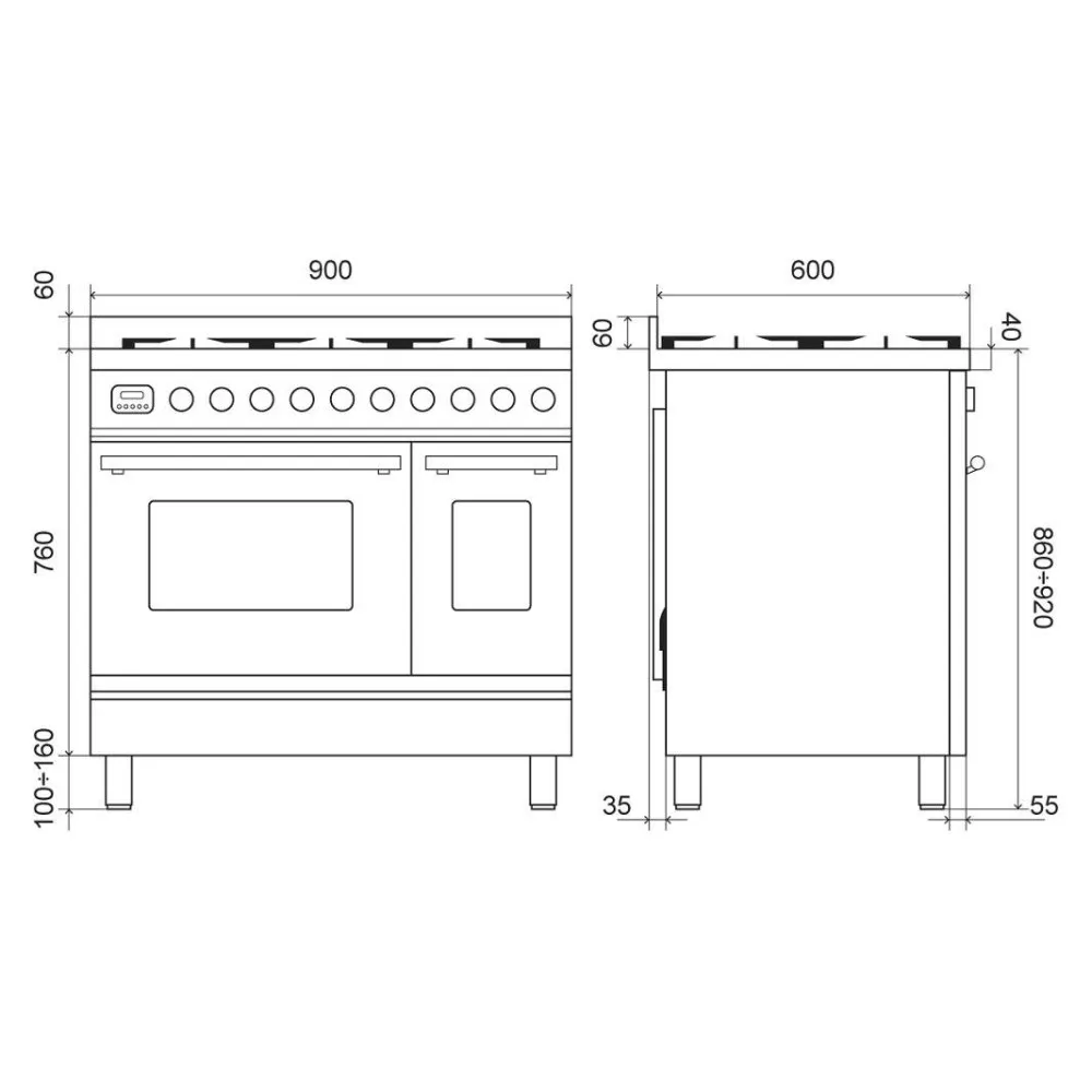 Cooking stove ILVE PDI096WE3