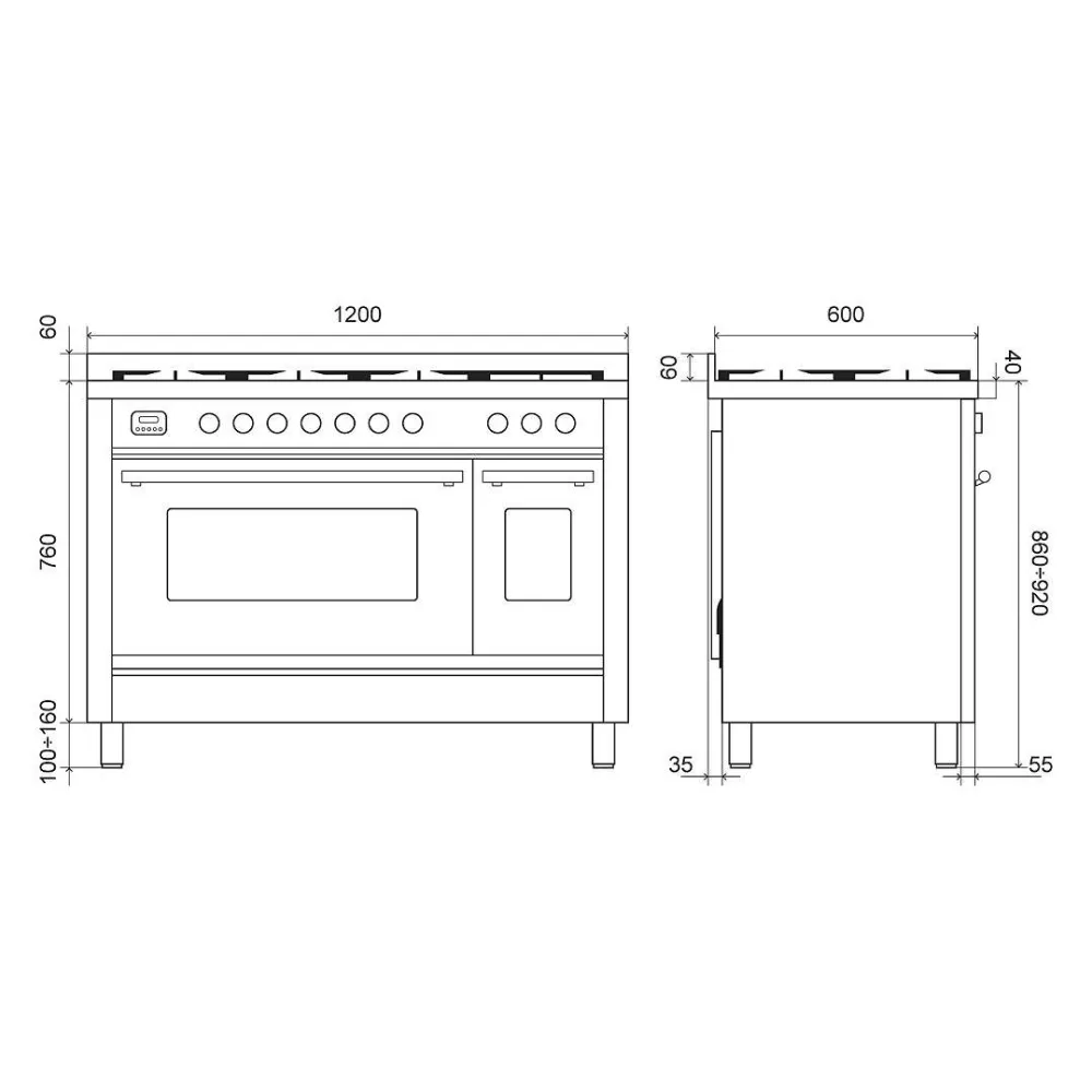 Cooking stove ILVE P12FIWE3