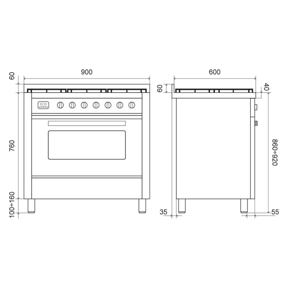 Cooking stove ILVE L09CWM3