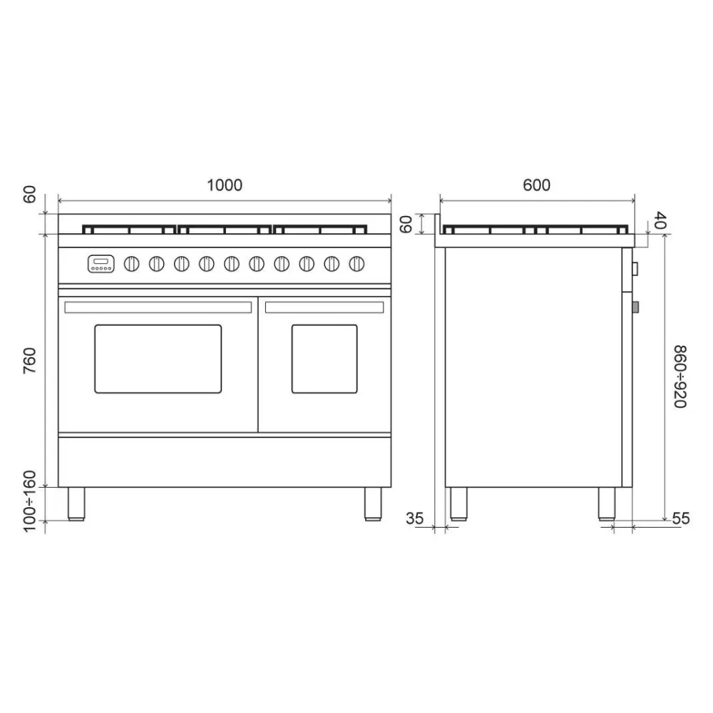 Cooking stove ILVE LD10CWM3