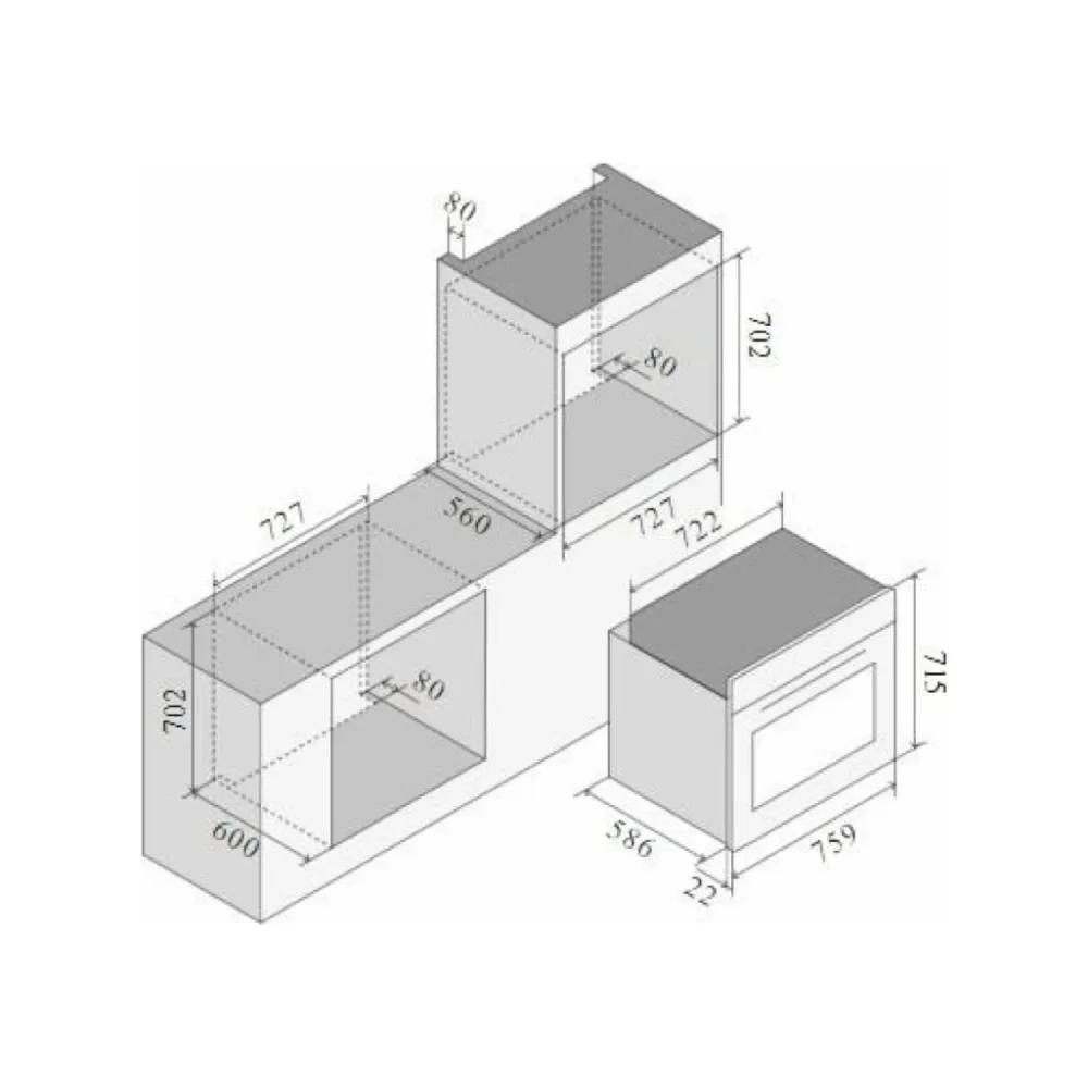 Built-in oven ILVE OV30GT31