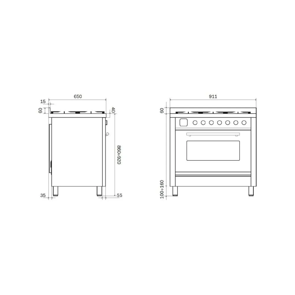 Cooking stove ILVE PI366WSY