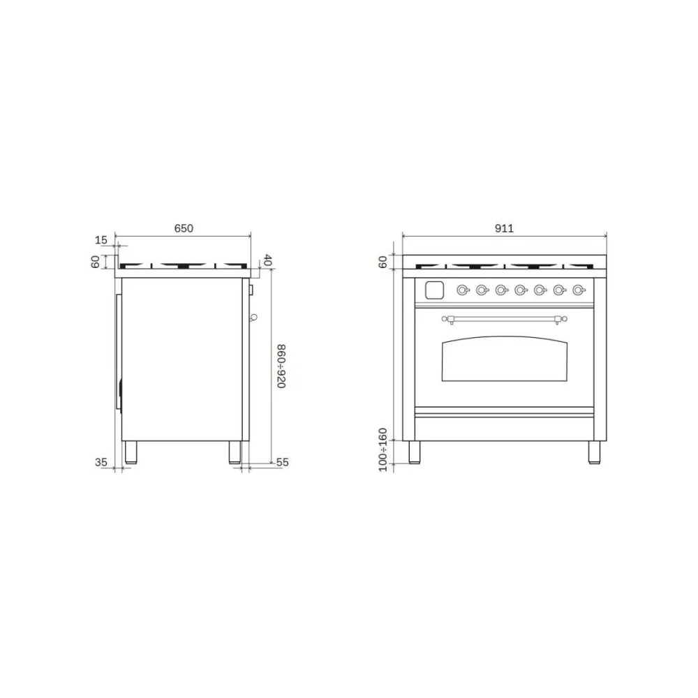 Cooking stove ILVE P36FDDNSY