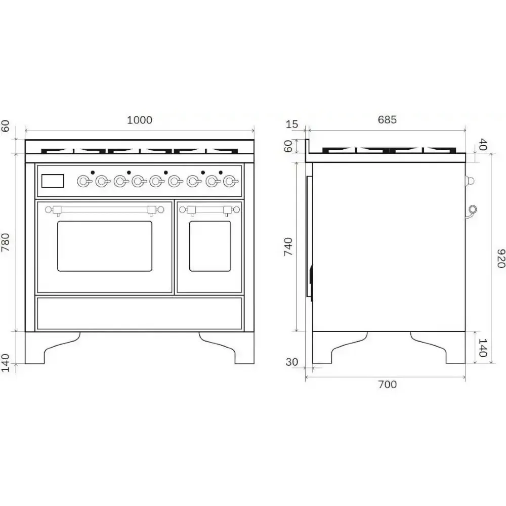 Cooking stove ILVE MD10IDNE3