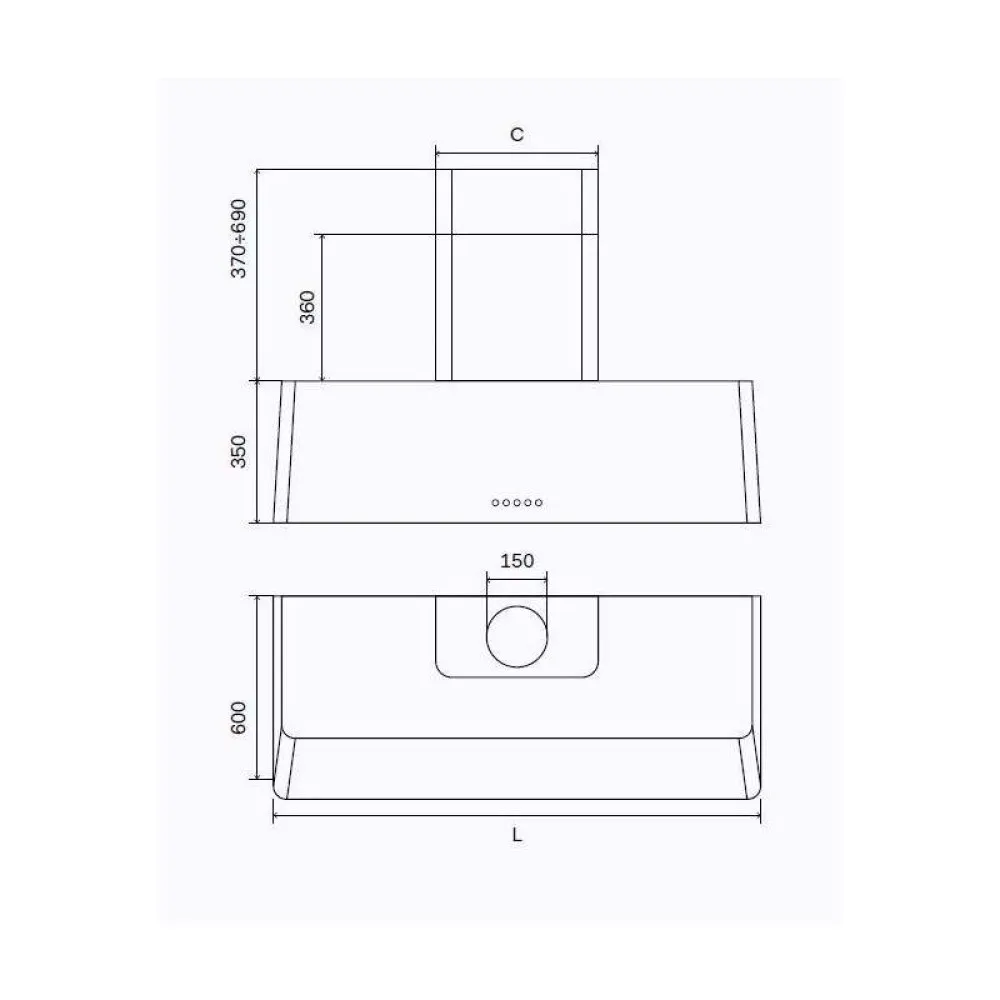 Cooker hood ILVE AG60