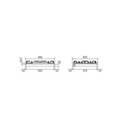 Gas hob ILVE HCB60CN